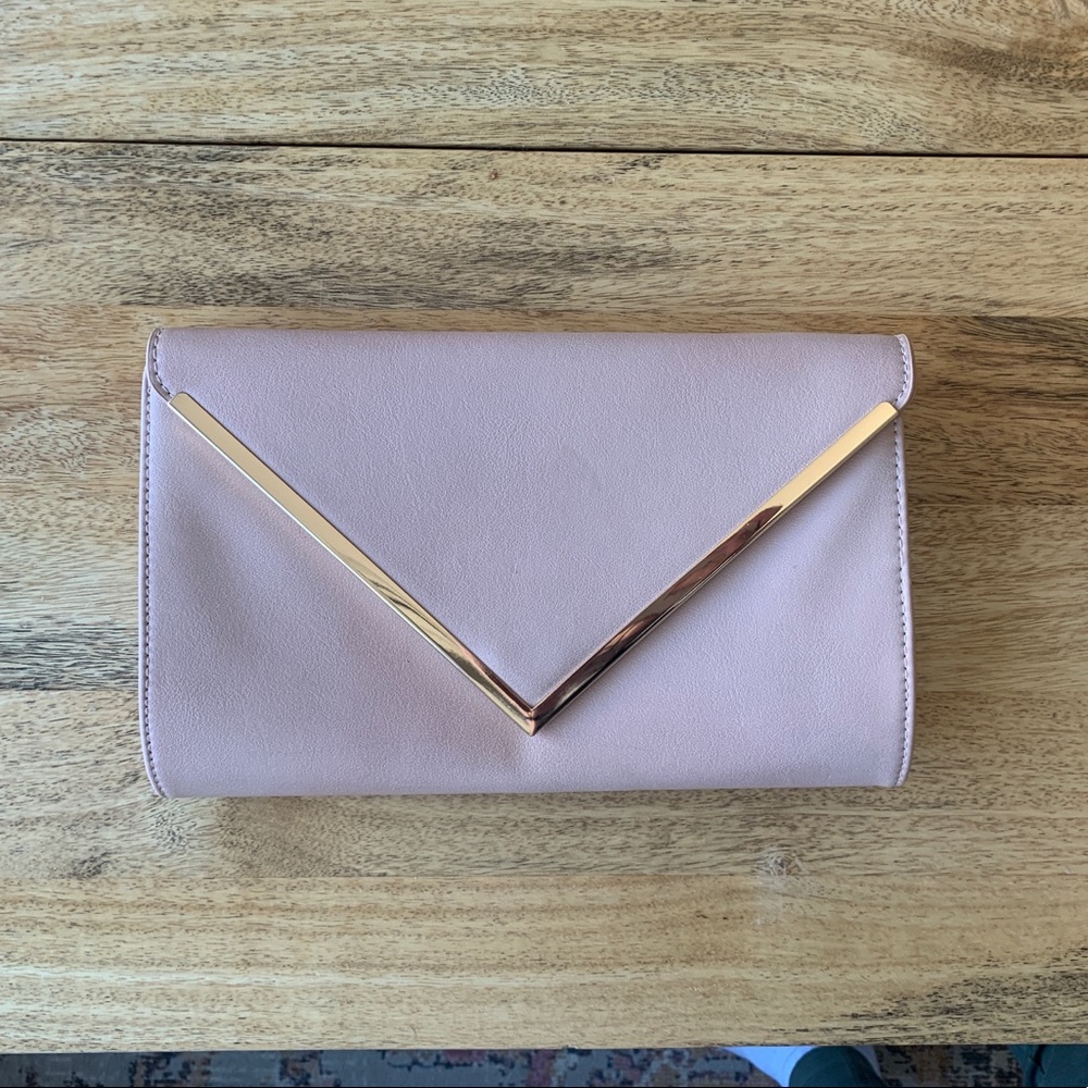 Madison west nude clutch evening bag